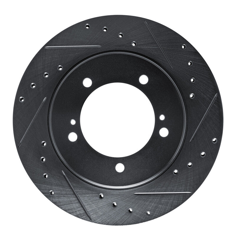 R1 Concepts R1 99-08 Chevrolet Tracker Front Right Drilled & Slotted Black Brake Rotor