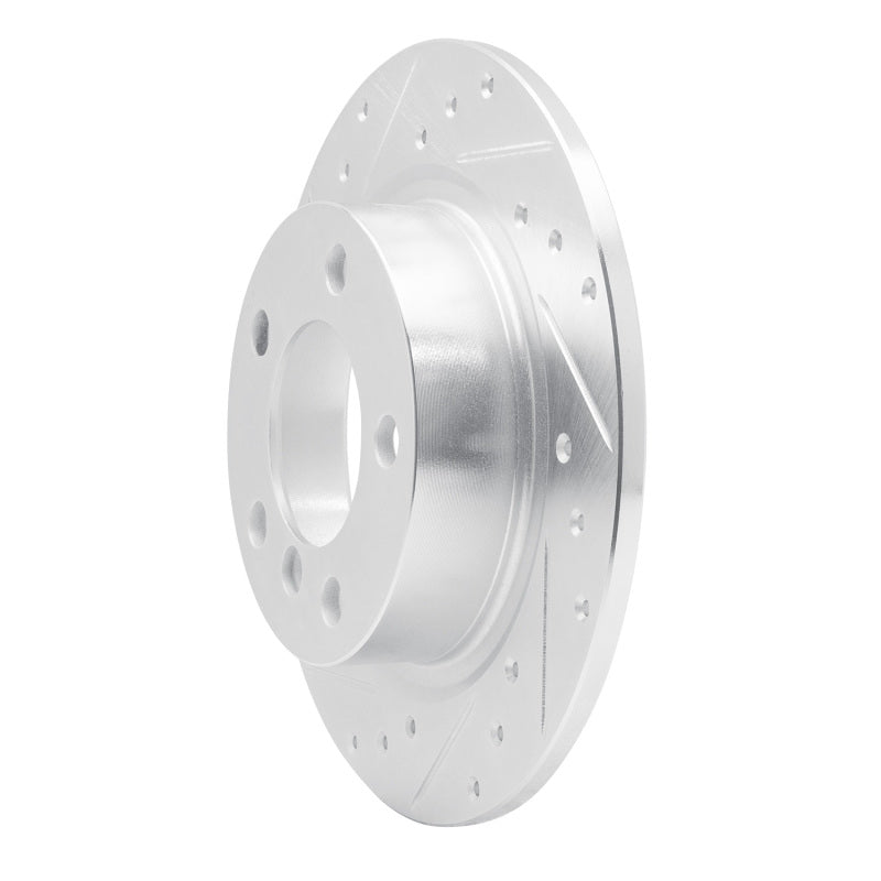 R1 Concepts R1 11-16 Mini Cooper Paceman Rear Left Drilled & Slotted Silver Brake Rotor