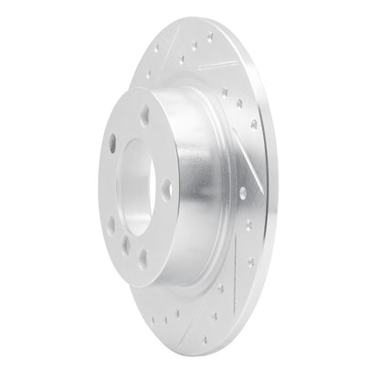 R1 Concepts R1 11-16 Mini Cooper Paceman Rear Left Drilled & Slotted Silver Brake Rotor