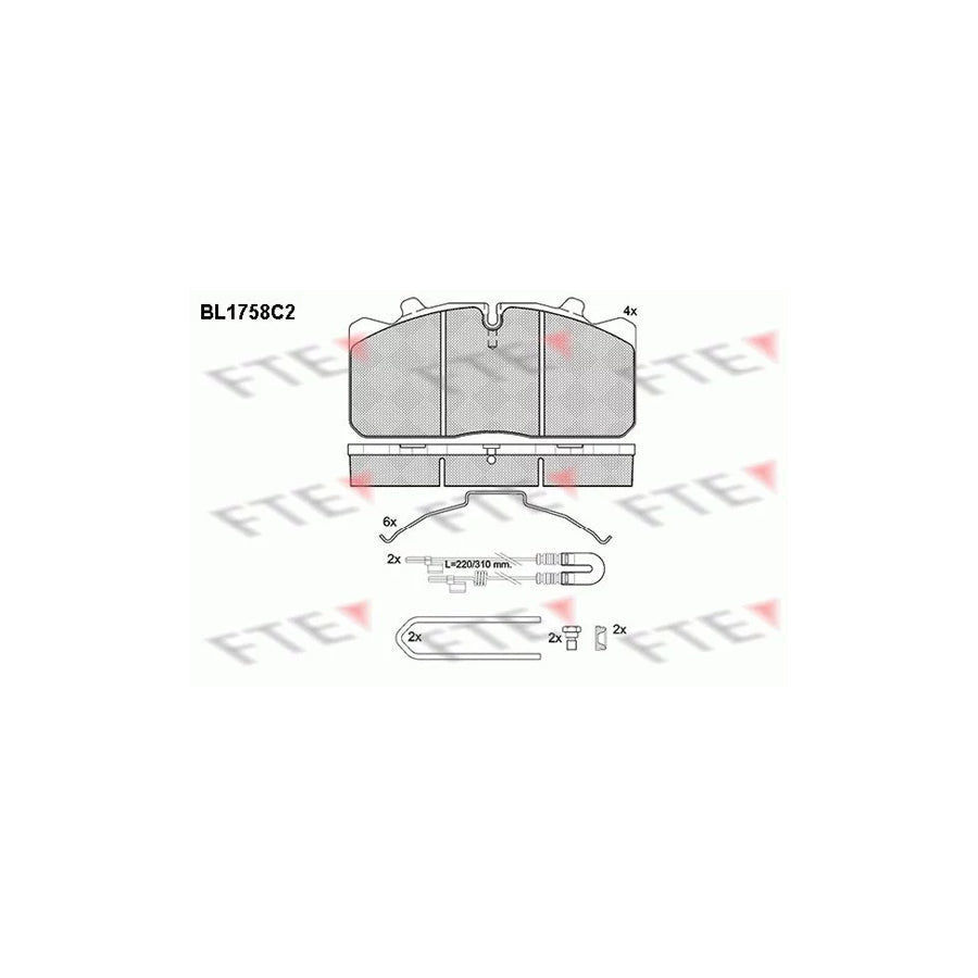 FTE Bl1758C2 Brake Pad Set