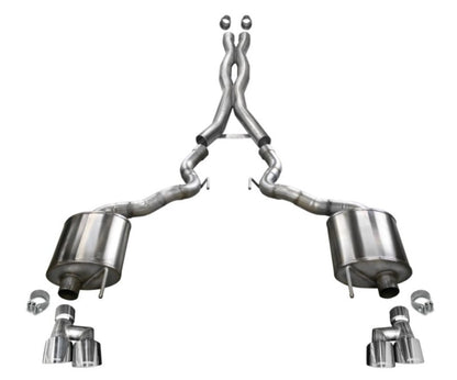 CORSA Performance Corsa 2018-2023 Ford Mustang GT Convertible Sport Cat-Back Exhaust w/ 4in Tips