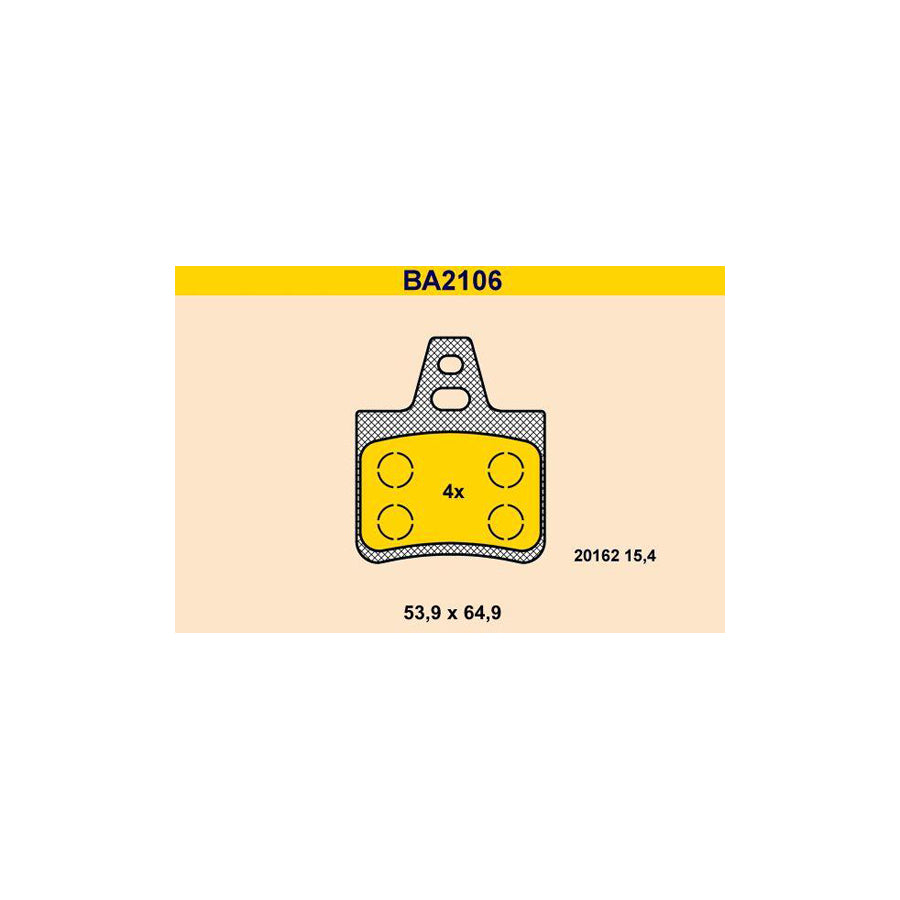 Barum Ba2106 Brake Pad Set