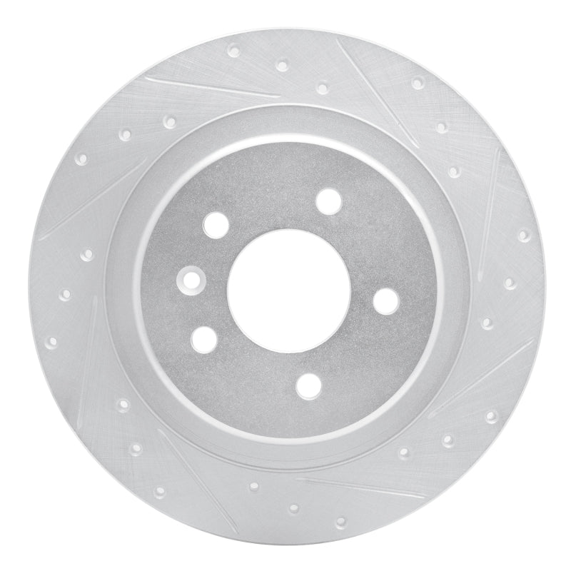 R1 Concepts R1 16-18 Buick Envision Rear Right Drilled & Slotted Silver Brake Rotor