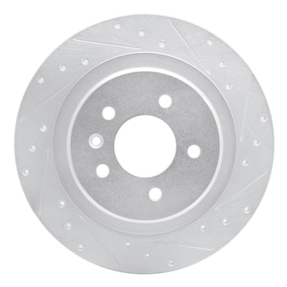 R1 Concepts R1 16-18 Buick Envision Rear Right Drilled & Slotted Silver Brake Rotor