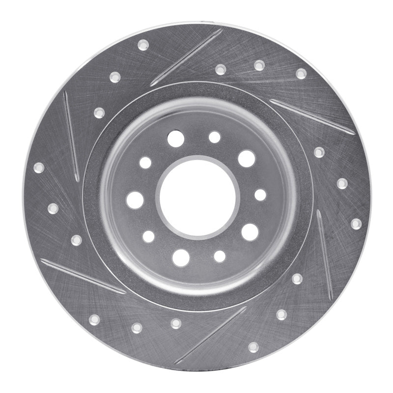 R1 Concepts R1 14-19 Fiat 500L Rear Right Drilled & Slotted Silver Brake Rotor