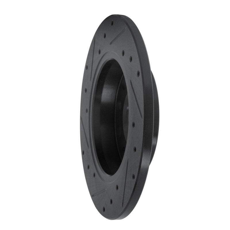 R1 Concepts R1 00-08 Audi A4 (USA/Canada) Rear Right Drilled & Slotted Black Brake Rotor
