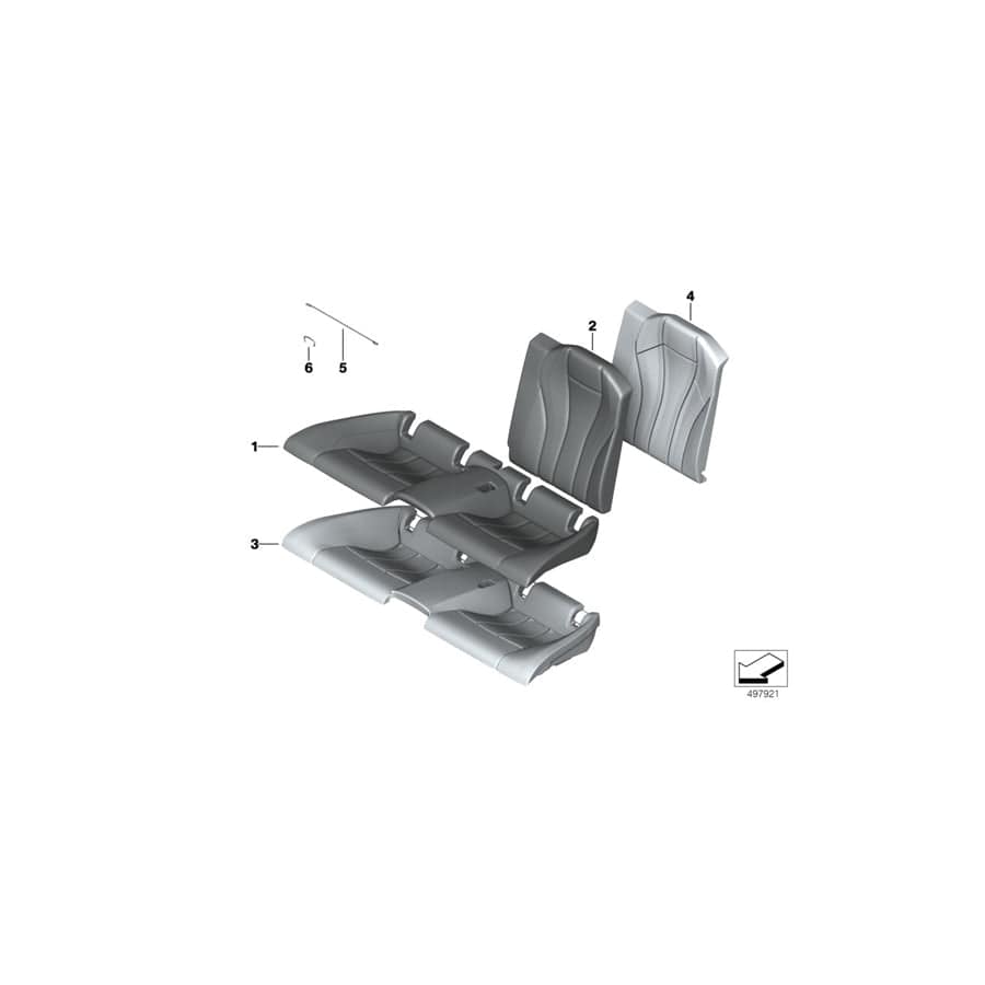 Genuine BMW 52208096201 F91 Cover Backrest Leather Left SCHWARZ (Inc. M8)
