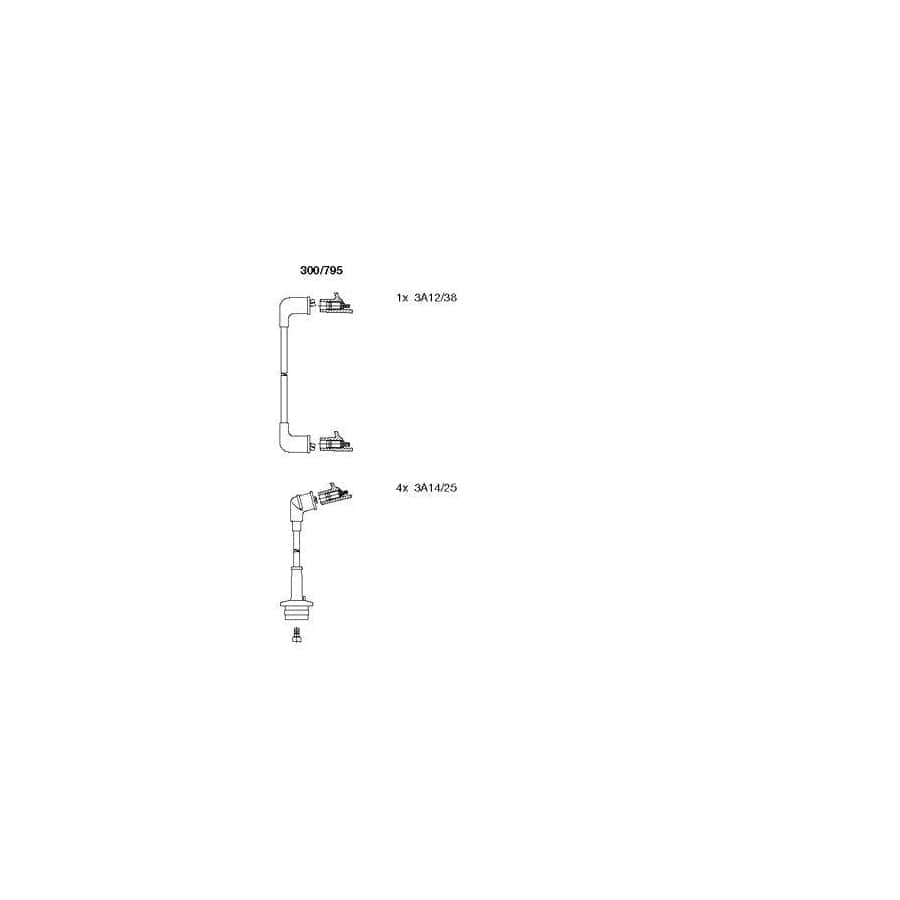 Bremi 300/795 Ignition Cable Kit for Toyota Liteace Van (M20)