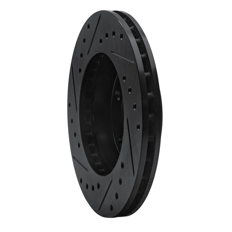R1 Concepts R1 80-89 Buick CENTURY Front Right Drilled & Slotted Black Brake Rotor