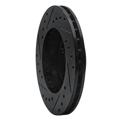 R1 Concepts R1 80-89 Buick CENTURY Front Right Drilled & Slotted Black Brake Rotor