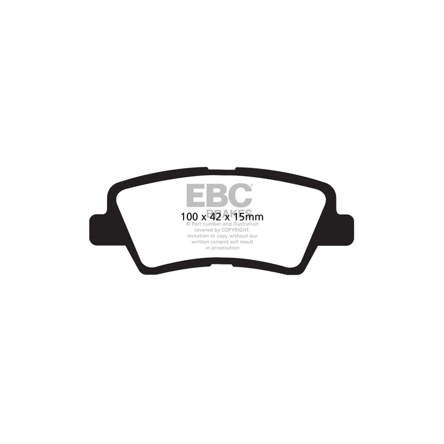 EBC PD01KR841 Kia Carens Greenstuff Rear Brake Pad & Plain Disc Kit 2 | ML Performance UK Car Parts