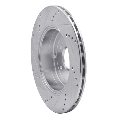 R1 Concepts R1 10-16 Hyundai Genesis Coupe Rear Right Drilled & Slotted Silver Brake Rotor