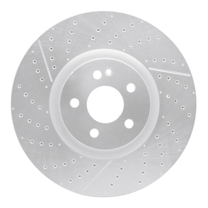 R1 Concepts R1 14-19 Mercedes-Benz GLA45 AMG Front Drilled & Slotted Silver Brake Rotor