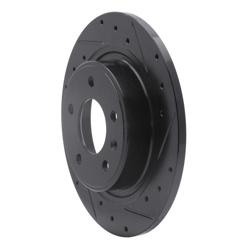 R1 Concepts R1 11-19 Buick Verano Rear Right Drilled & Slotted Black Brake Rotor