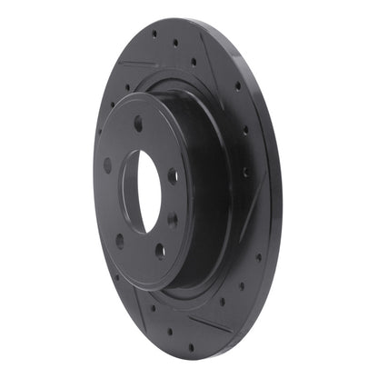 R1 Concepts R1 11-19 Buick Verano Rear Right Drilled & Slotted Black Brake Rotor
