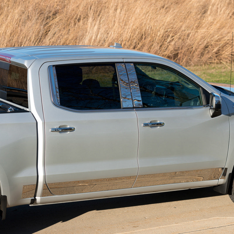 Putco 07-13 Silverado Crew Cab 5.5 Box - 6in Wide - 12pcs Stainless Steel Rocker Panels