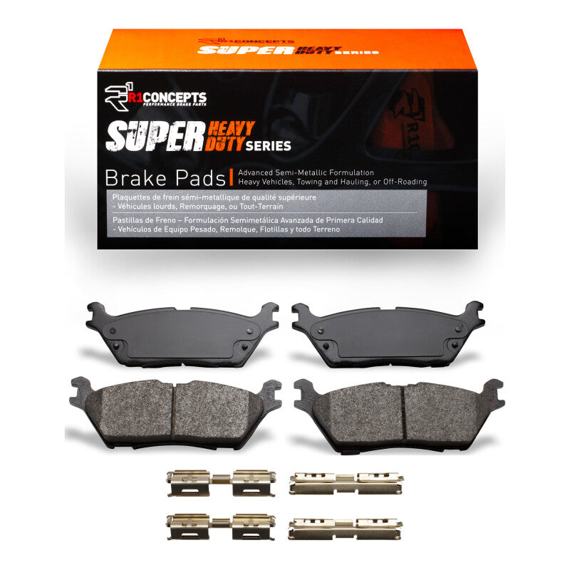R1 Concepts R1 15-21 Ford F-150 RWD Rear Super Duty Pads & Hardware Kit