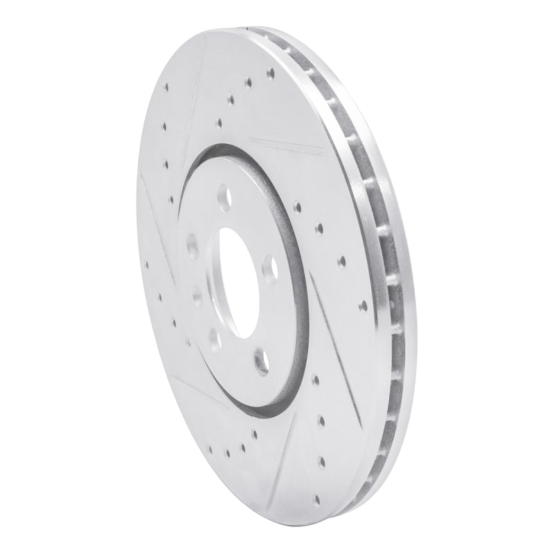 R1 Concepts R1 96-98 Volkswagen Jetta Sedan Front Left Drilled & Slotted Silver Brake Rotor