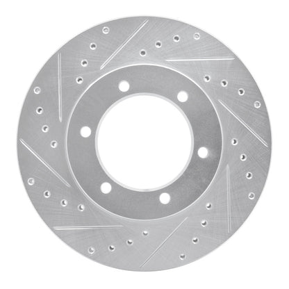 R1 Concepts R1 91-98 Toyota T100 Front Left Drilled & Slotted Silver Brake Rotor