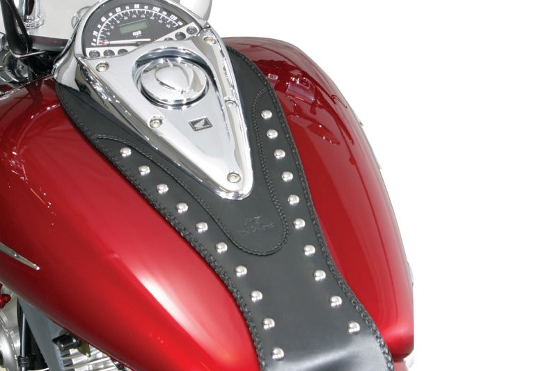 Mustang Motorcycle Mustang 04-09 HondaVTX1300C, 03-09 VTX1300 Retro, 03-07 VTX1300S Tank Bib w/Studs - Black
