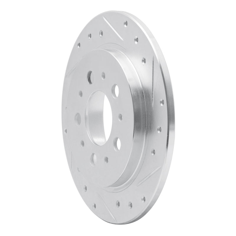 R1 Concepts R1 88-94 Volvo 760 Series Rear Right Drilled & Slotted Silver Brake Rotor