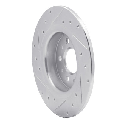 R1 Concepts R1 14-19 Fiat 500L Rear Right Drilled & Slotted Silver Brake Rotor
