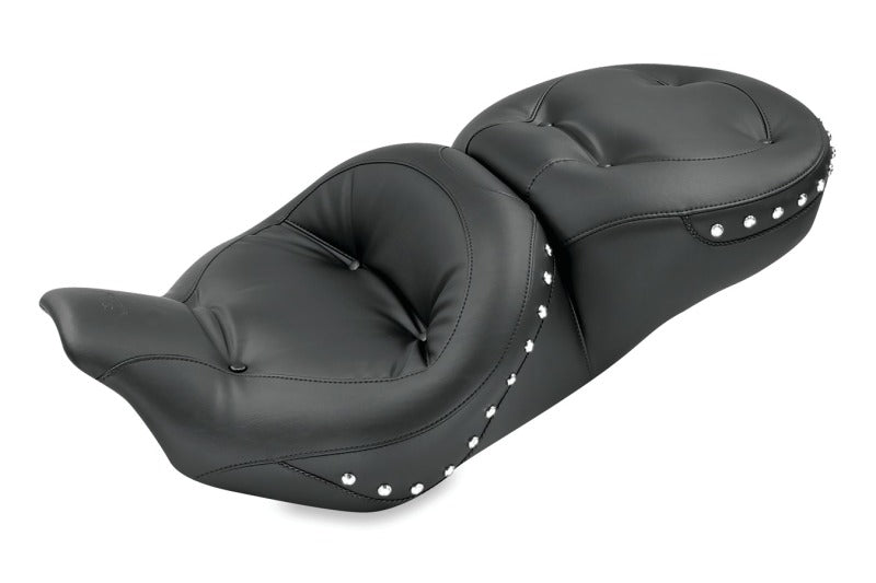 Mustang Motorcycle Mustang 08-21 Harley Electra Glide,Rd Glide,Rd King,Street Glide Std Tour 1PC Seat w/Studs - Black