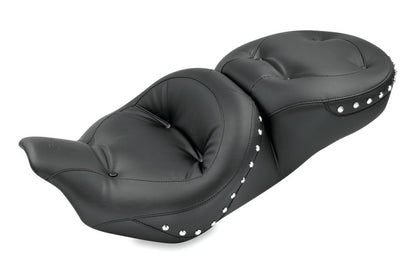 Mustang Motorcycle Mustang 08-21 Harley Electra Glide,Rd Glide,Rd King,Street Glide Std Tour 1PC Seat w/Studs - Black