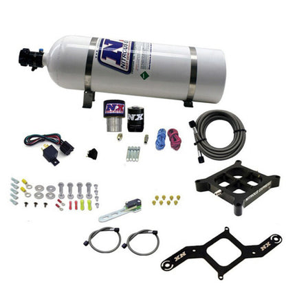 Nitrous Express Single Entry Crossbar RNC .178 4500 Flange Nitrous Kit (250-650HP) w/15lb Bottle