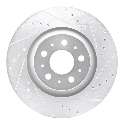 R1 Concepts R1 20-25 Tesla Model Y Rear Right Drilled & Slotted Silver Brake Rotor