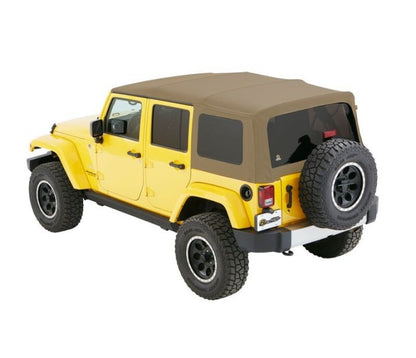 Bestop 07-18 Jeep Wrangler JK 4-Door Window Set (Pebble Beige Twill)
