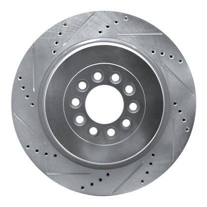 R1 Concepts R1 03-05 Jaguar XJR Front Left Drilled & Slotted Silver Brake Rotor