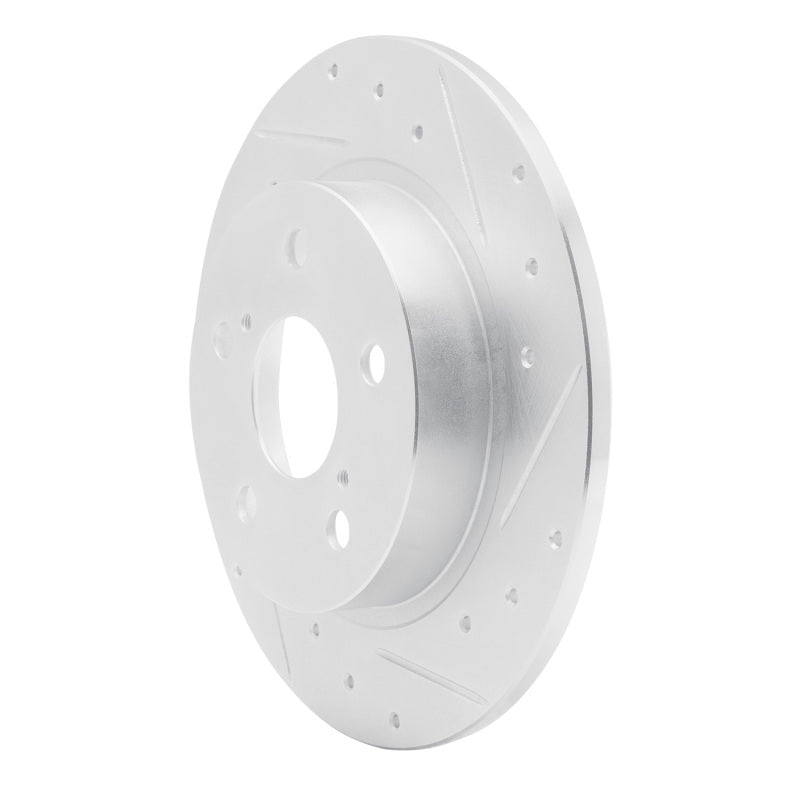 R1 Concepts R1 11-16 Scion TC Rear Right Drilled & Slotted Silver Brake Rotor