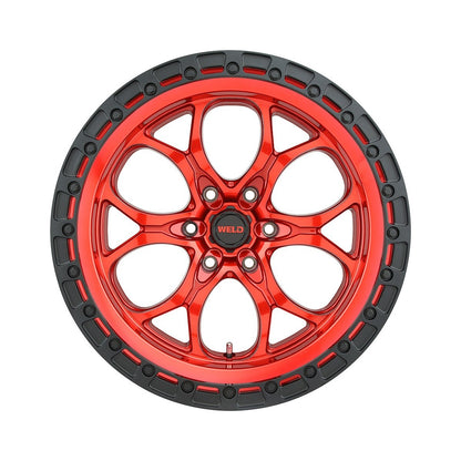 Weld W13479084500 Ledge 6 W134 Wheel 17x9 6x139.7 ET0 BS5 Candy Red - Satin Black