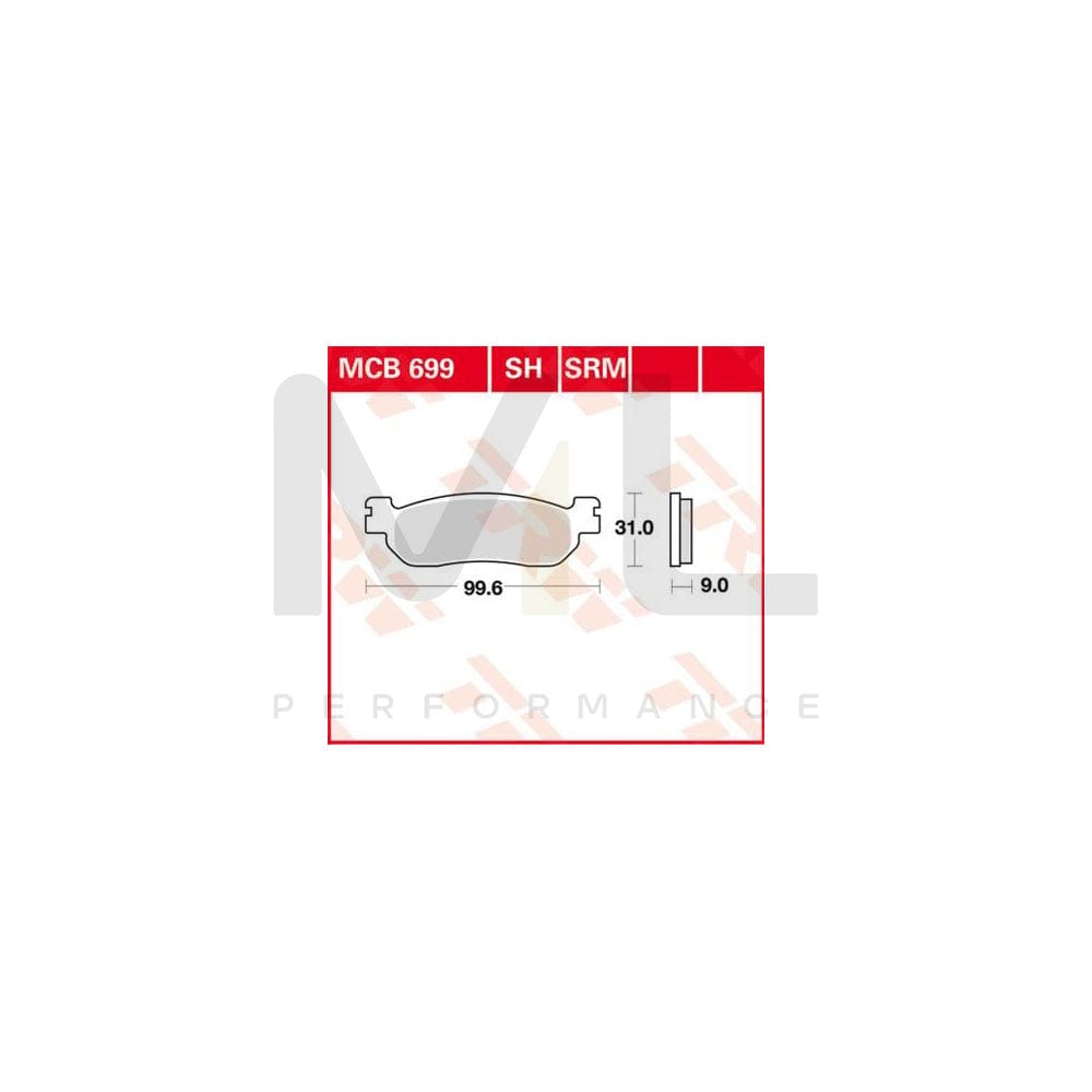 TRW Organic Allround Mcb699 Brake Pad Set
