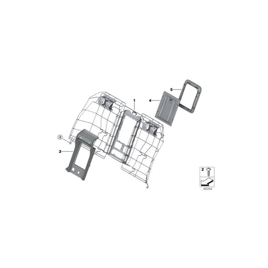Genuine BMW 52207410999 G11 G12 Trim For Center Armrest ELF.WEISS (Inc. 740LiX, 730Ld & 730Li)