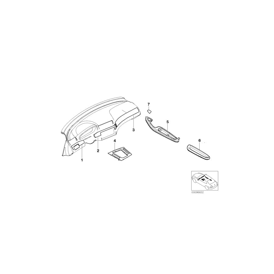 Genuine BMW 51437904363 E46 Armrest, Titan Rear Left GRAU (Inc. 325Ci, 328Ci & M3)