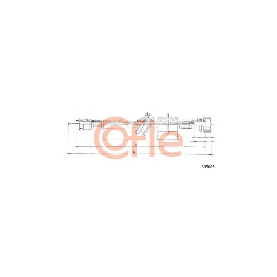 Cofle 92.S05008 Speedometer Cable Suitable for Mercedes-Benz 123-Series