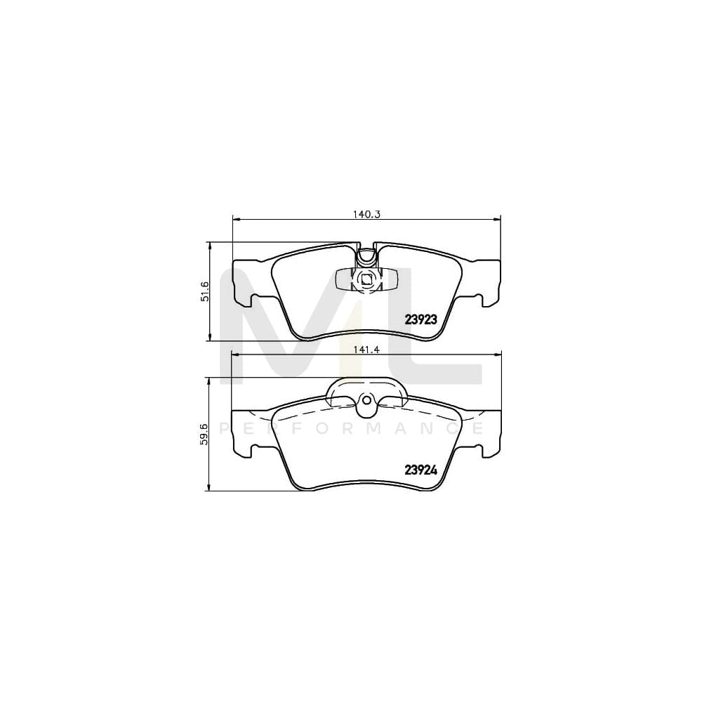 Hella 8DB 355 011-421 Brake Pad Set Prepared For Wear Indicator | ML Performance Car Parts