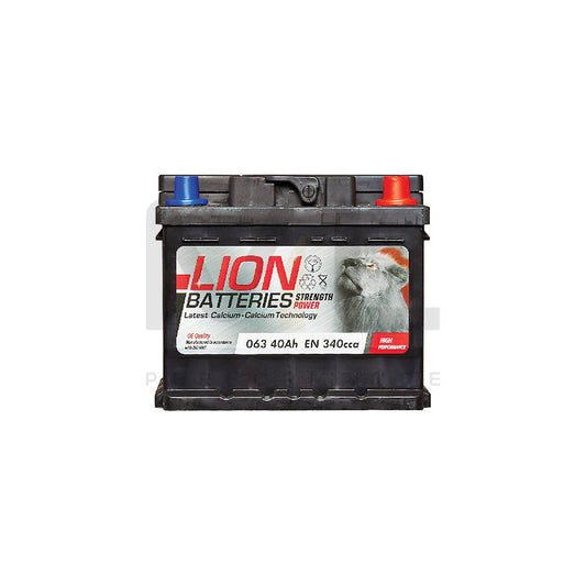 Lion 063 Car Battery - 3 Year Guarantee