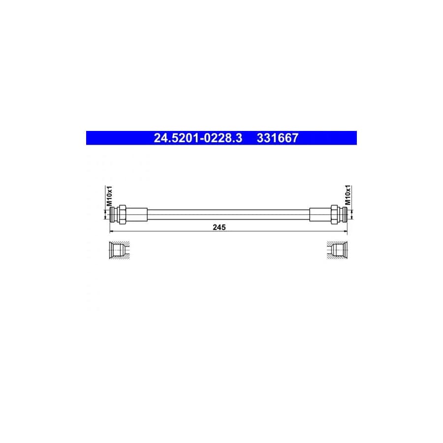 ATE 24.5201-0228.3 Brake Hose