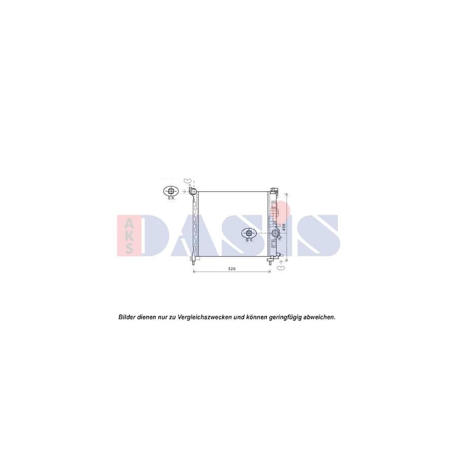 AKS Dasis 150107N Engine Radiator for Opel Meriva B (S10)