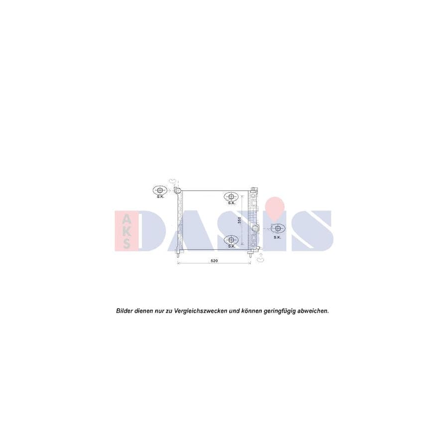 AKS Dasis 150109N Engine Radiator for Opel Meriva B (S10)