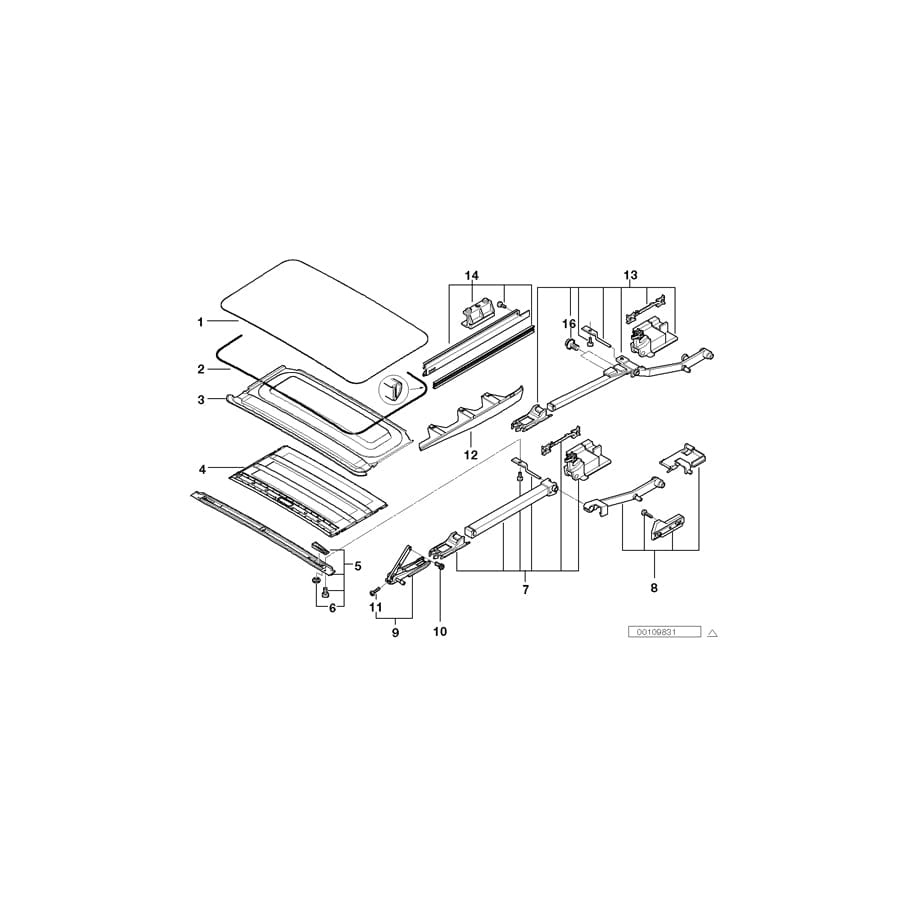 Genuine BMW 54128203816 E39 Ceiling Frame Covered Velours HELLGRAU (Inc. 525i, 520i & 535i)