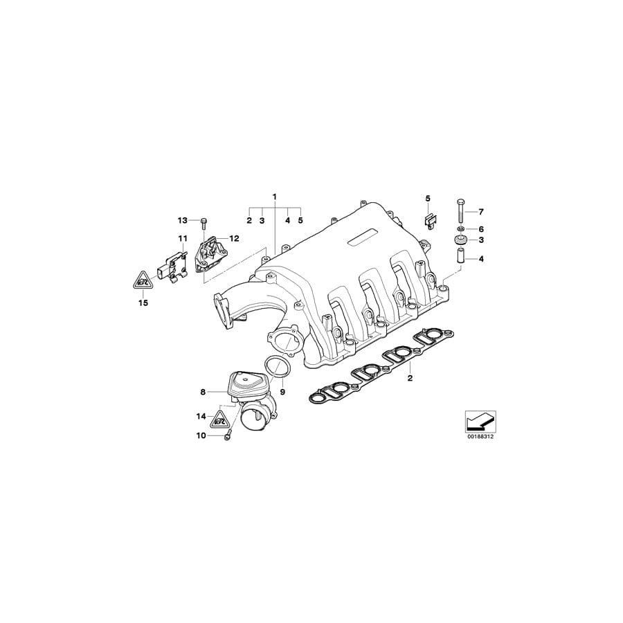 Genuine BMW 11617792509 E65 Decoupling Element (Inc. 745d)