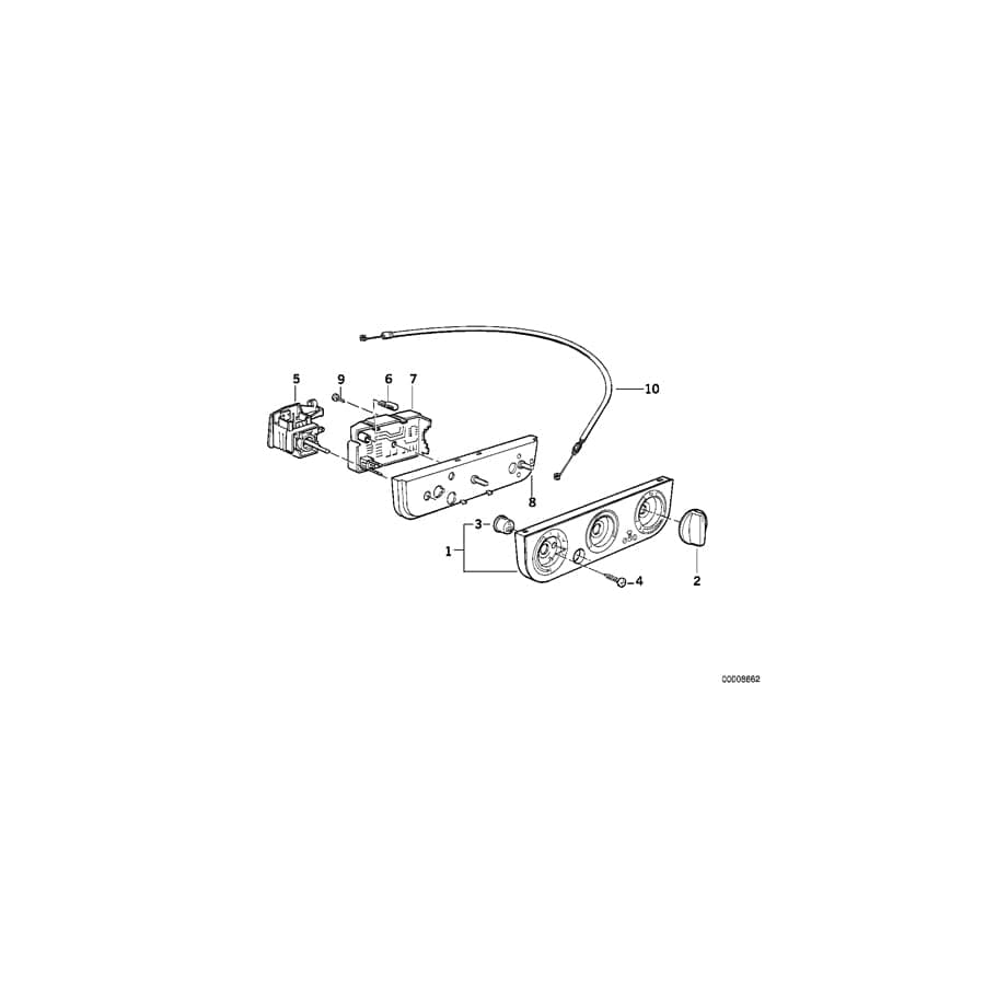 Genuine BMW 64118368564 E36 Heater Control (Inc. 325tds, 318is & 323i)