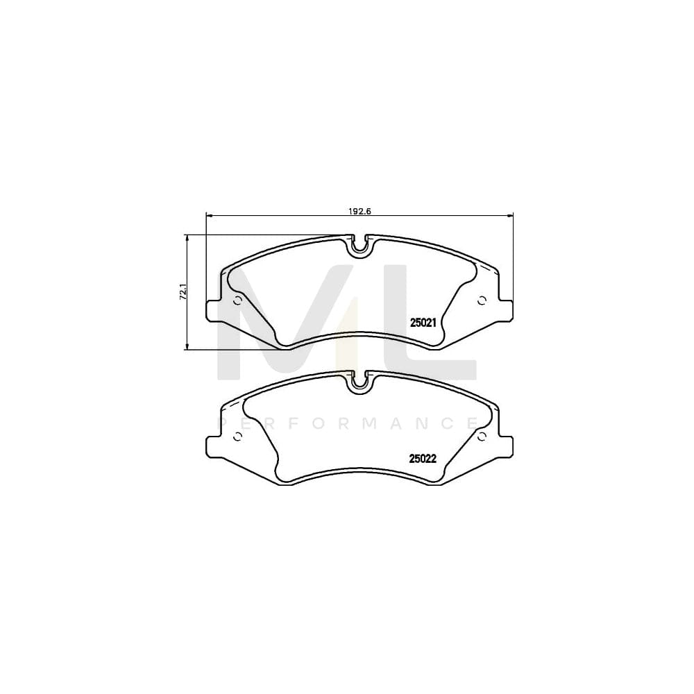 Hella 8DB 355 015-081 Brake Pad Set For Land Rover Range Rover Iii (L322) Prepared For Wear Indicator, With Accessories | ML Performance Car Parts