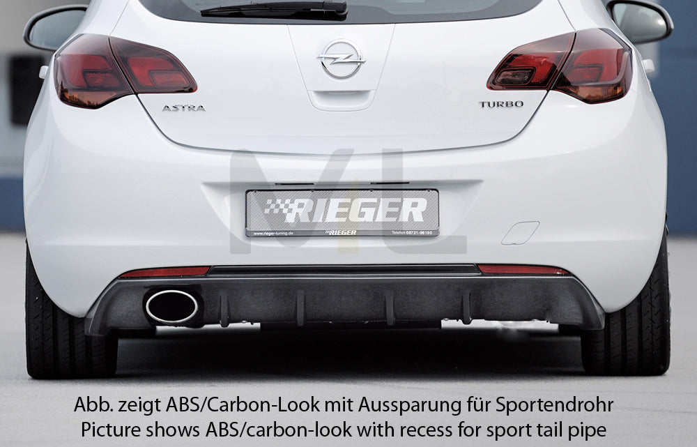 Rieger 00088112 Opel Astra J Rear Diffuser 2 | ML Performance UK Car Parts
