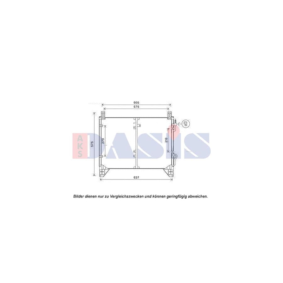 AKS Dasis 512055N Air Conditioning Condenser for Ssangyong Rexton / Rexton II (Gab)