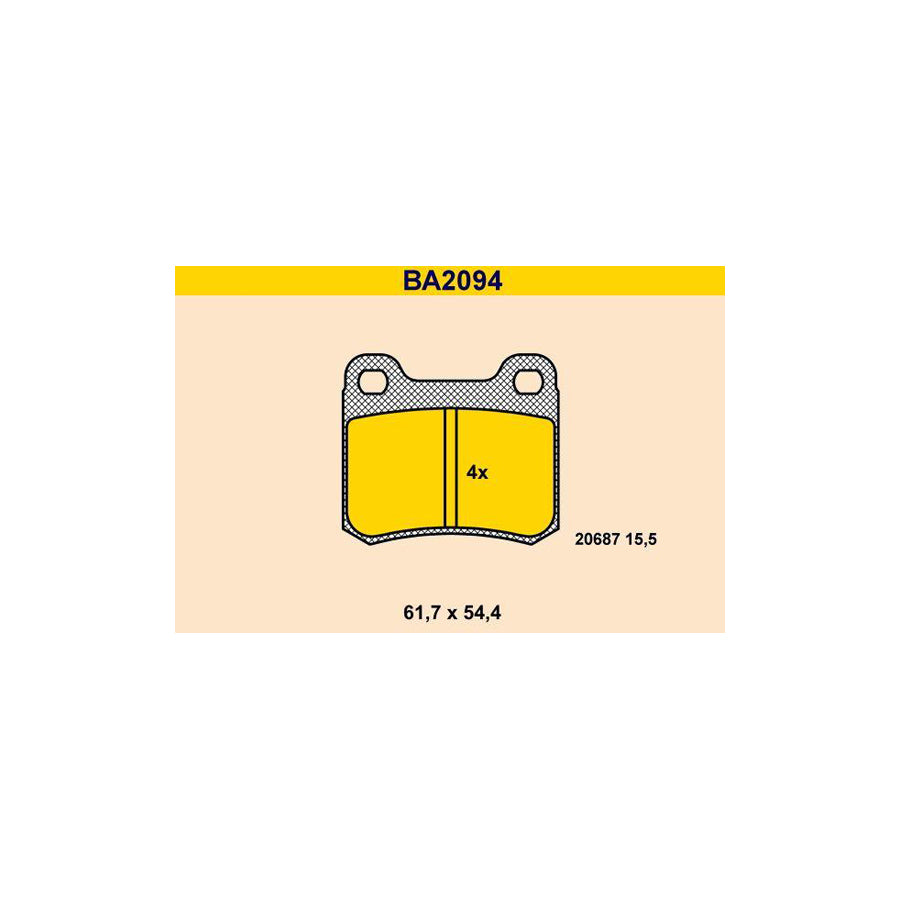 Barum Ba2094 Brake Pad Set